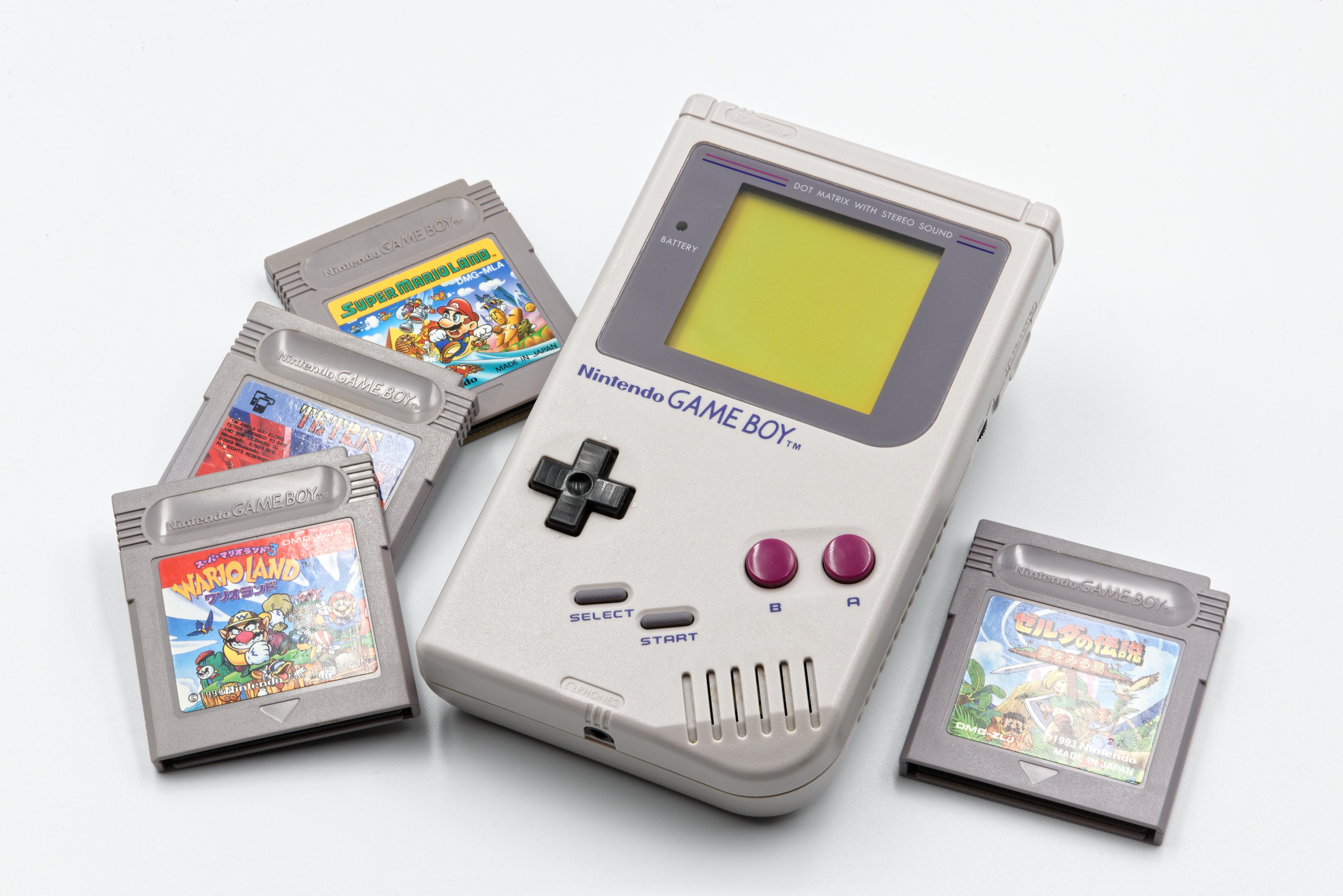 Nintendo Game Boy Original Gray Handheld Console w/ Box Basic Set