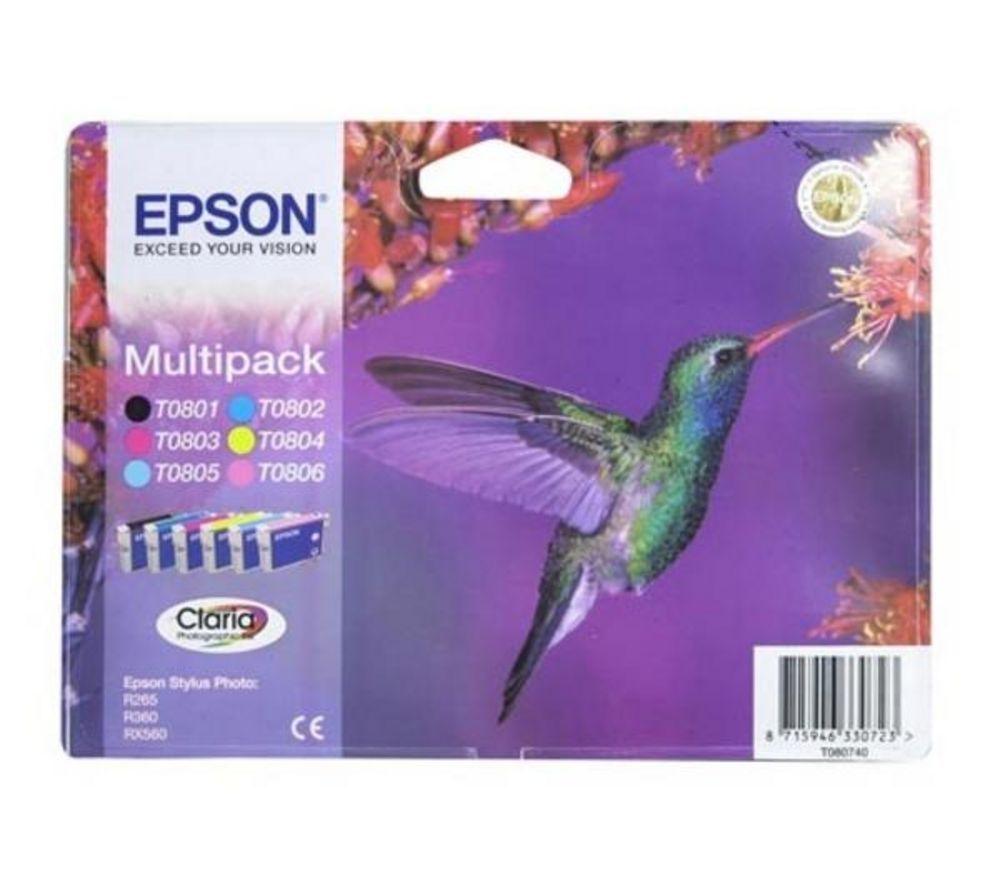 Click to view product details and reviews for Epson Hummingbird T0807 6 Colour Ink Cartridges Multipack Black Tri Colour.
