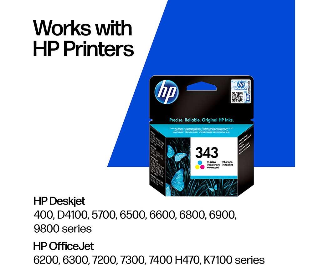 HP 343 Tri-colour Ink Cartridge image number 2 of 11