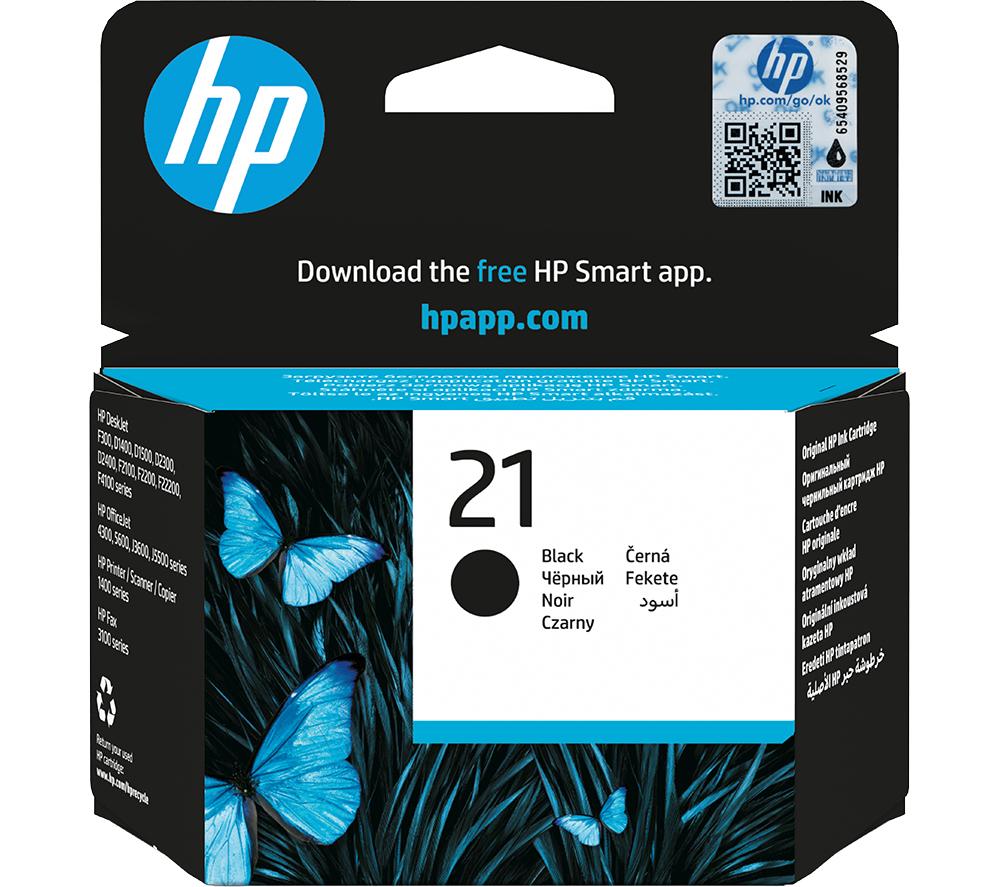 HP 21 Original Black Ink Cartridge, Black