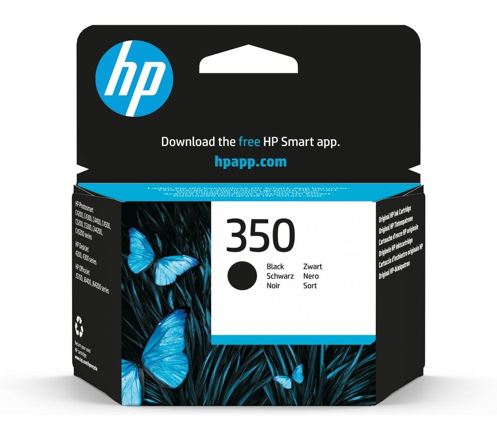 HP 350 Original Black Ink Cartridge, Black