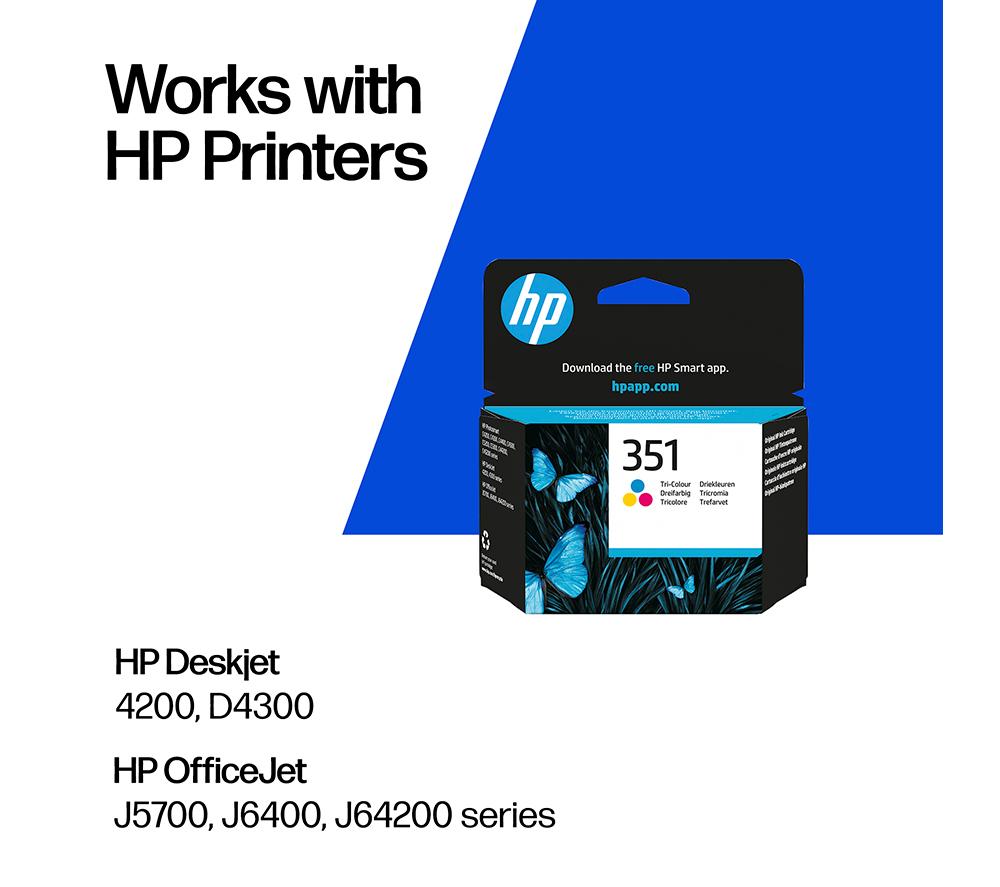 HP 351 Tri-colour Ink Cartridge image number 2 of 11