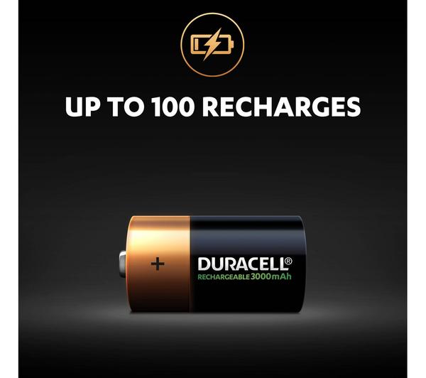 DURACELL LR14/MN1400 Accu C Rechargeable NiMH Batteries - Pack of 2 image number 2
