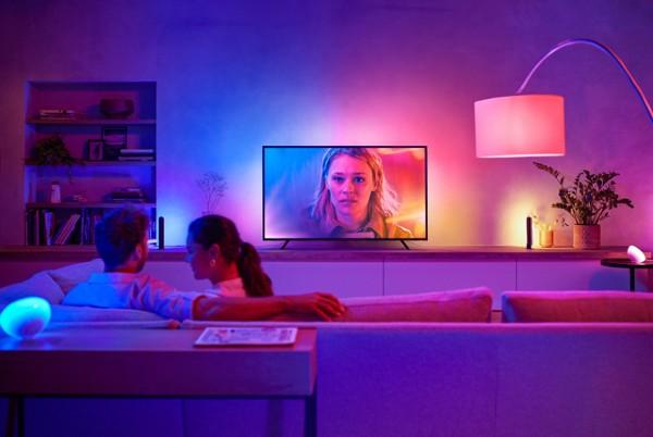 philips hue lighting living room