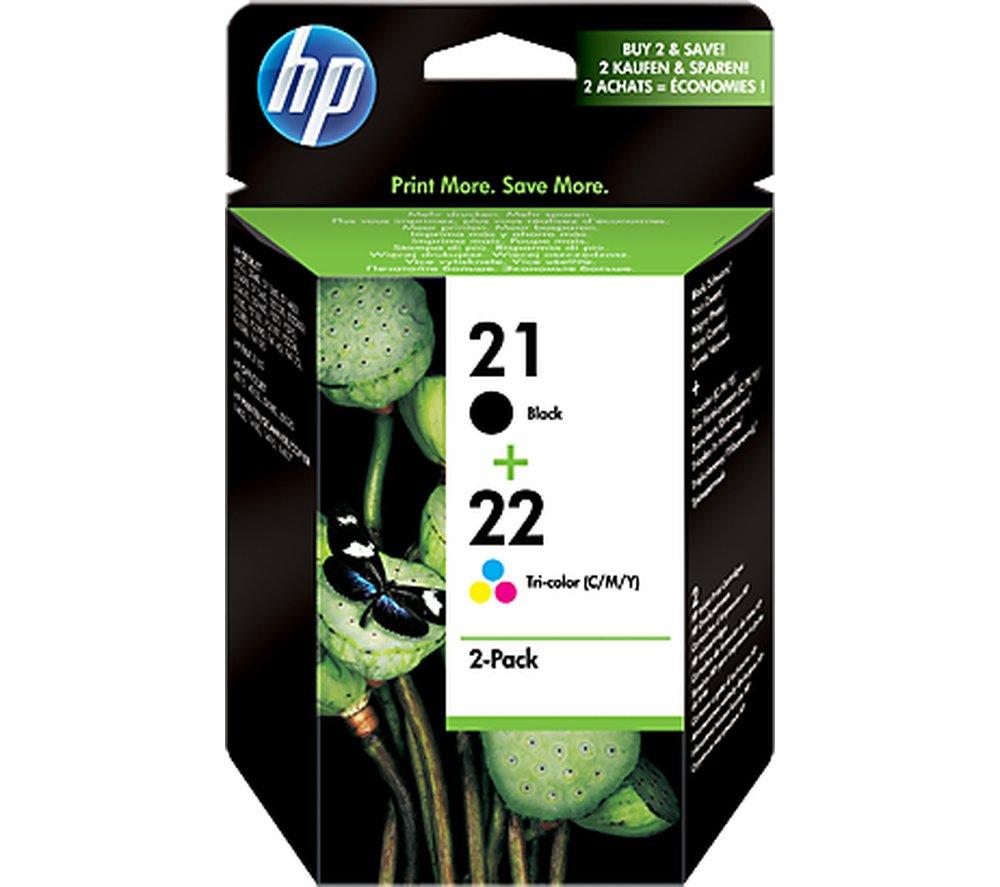 Image of HP 21/22 Original Tri-colour & Black Ink Cartridges - Twin Pack