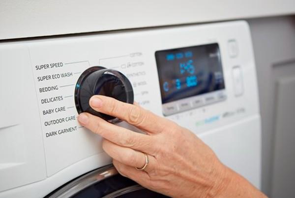 washing machine controls hand