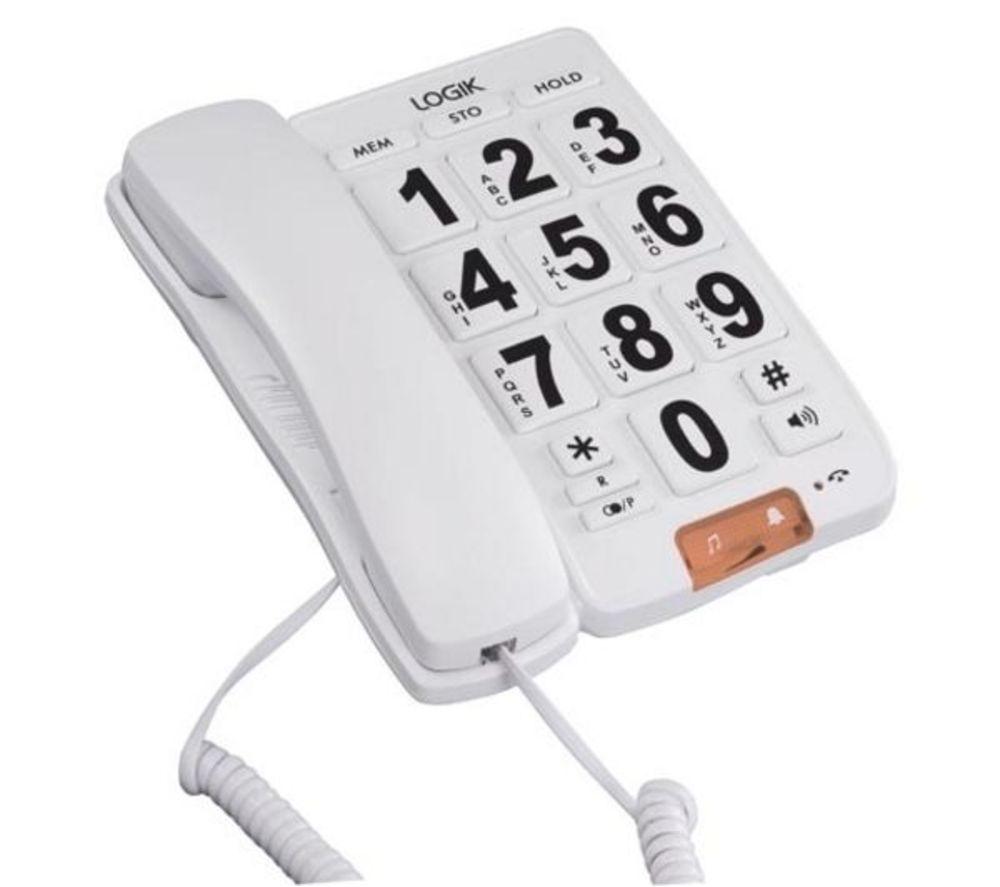 Buy LOGIK L05CBIG10 Corded Phone Currys