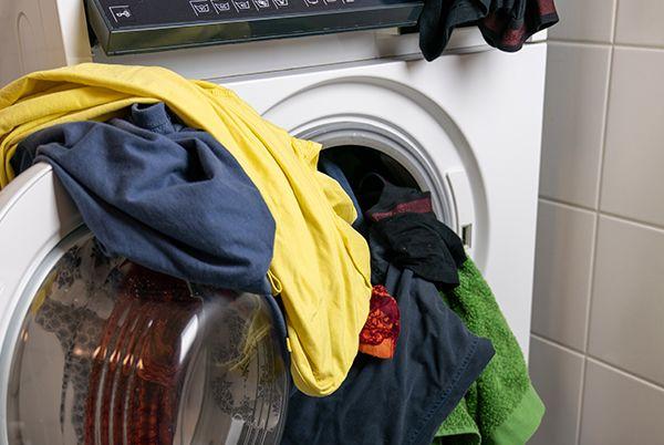 dirty laundry washing machine