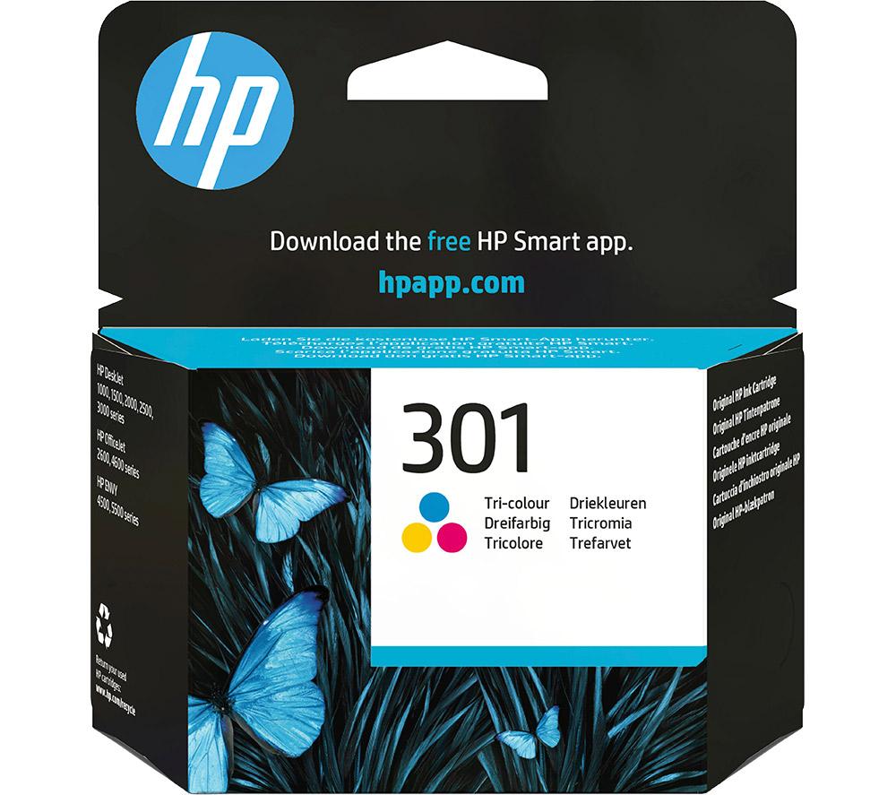 HP Hewlett Packard 301 Original Blister Pack Ink Cartridge for Deskjet, 3 Colours (Cyan, Magenta, Yellow)