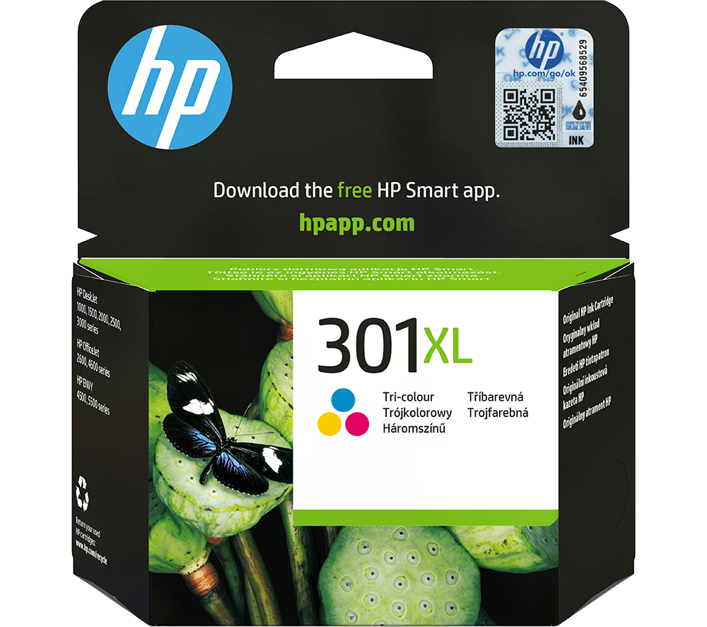 HP 301XL Original Tri-colour Ink Cartridge, Tri-colour