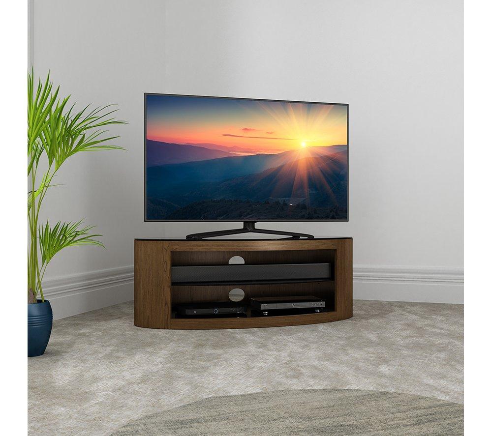 AVF Buckingham 1100 mm Oval TV Stand for up to 55" TVs - Walnut image number 3 of 7