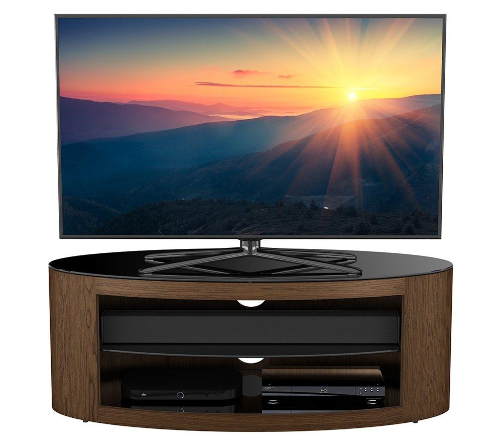 AVF Buckingham 1100 mm Oval TV Stand for up to 55" TVs - Walnut image number 5 of 7