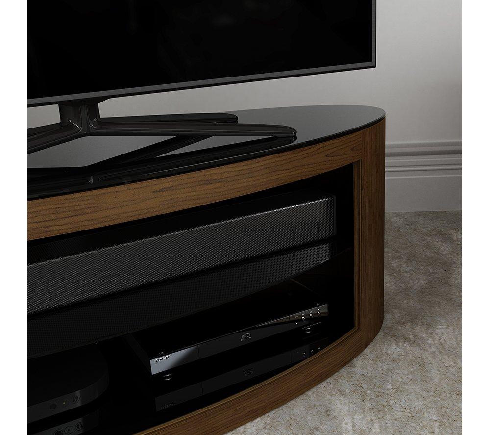 AVF Buckingham 1100 mm Oval TV Stand for up to 55" TVs - Walnut image number 6 of 7