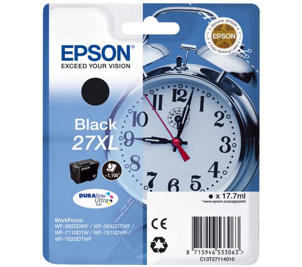 EPSON Alarm Clock 27XL Black Ink Cartridge image number 0