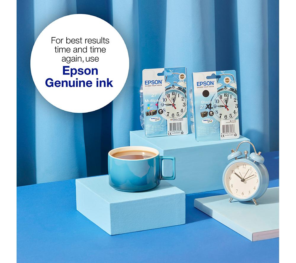 EPSON Alarm Clock 27XL Cyan, Magenta & Yellow Ink Cartridges - Multipack image number 2 of 5