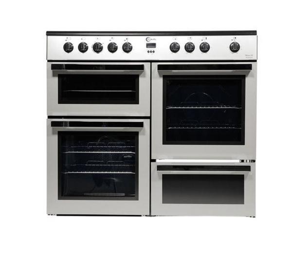FLAVEL MLN10CRS Electric Ceramic Range Cooker - Silver & Chrome image number 5