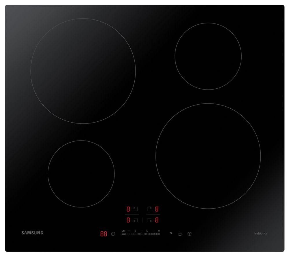 SAMSUNG NZ64H37070K Electric Induction Hob – Black, Black