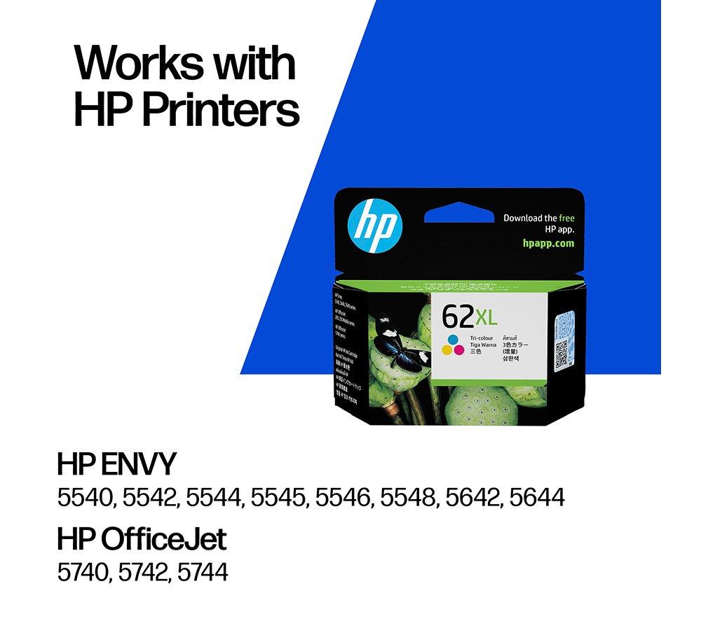 HP 62XL Original Tri-colour Ink Cartridge image number 2 of 14