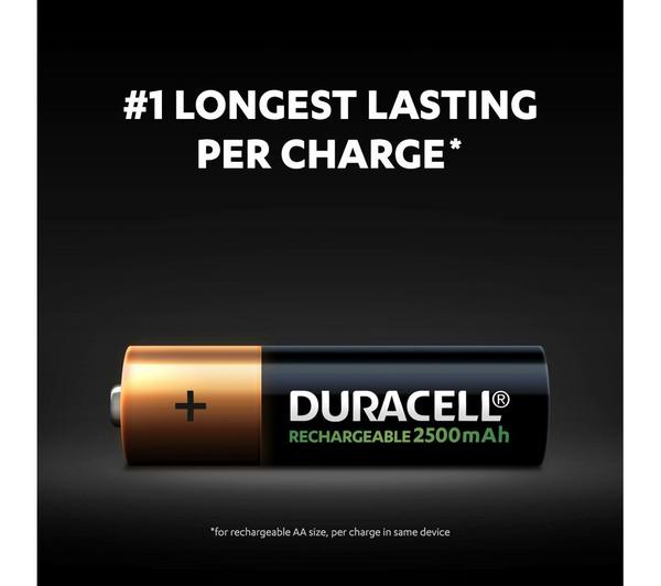 DURACELL AA NiMH Rechargeable Batteries - Pack of 4 image number 2