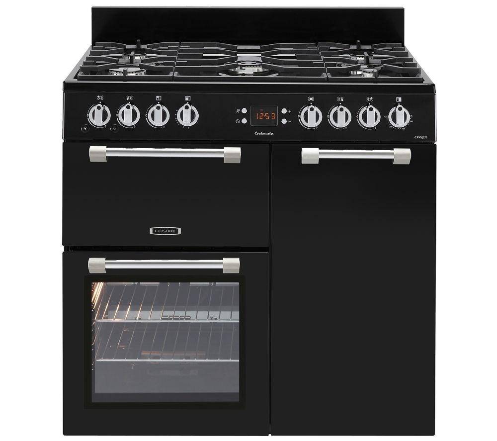 LEISURE Cookmaster CK90G232K 90 Dual Fuel Range Cooker - Black, Black