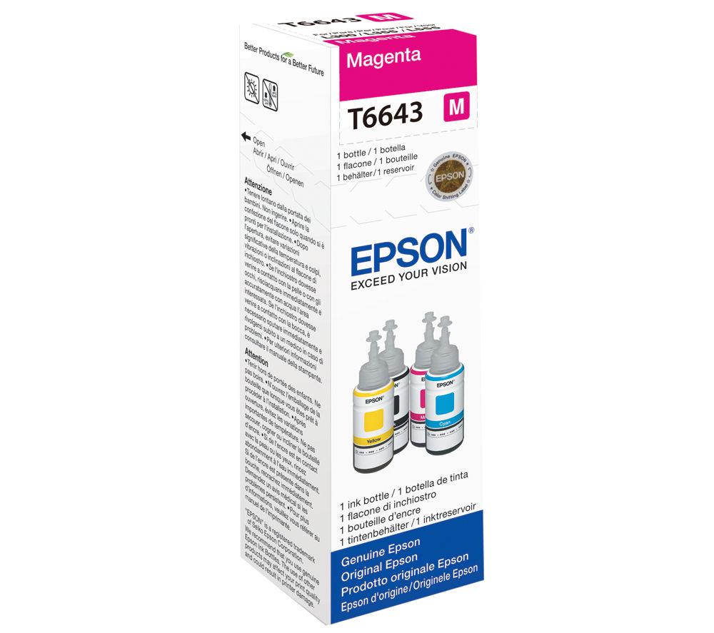 Epson C13T664340 - EPSON T6643 ECOTANK MAGENTA INK 70ML