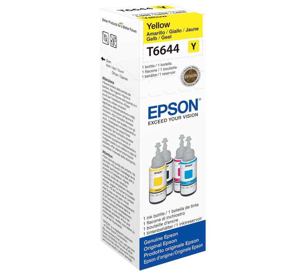 Epson T6644 Yellow Ecotank Ink Bottle 70 Ml Yellow