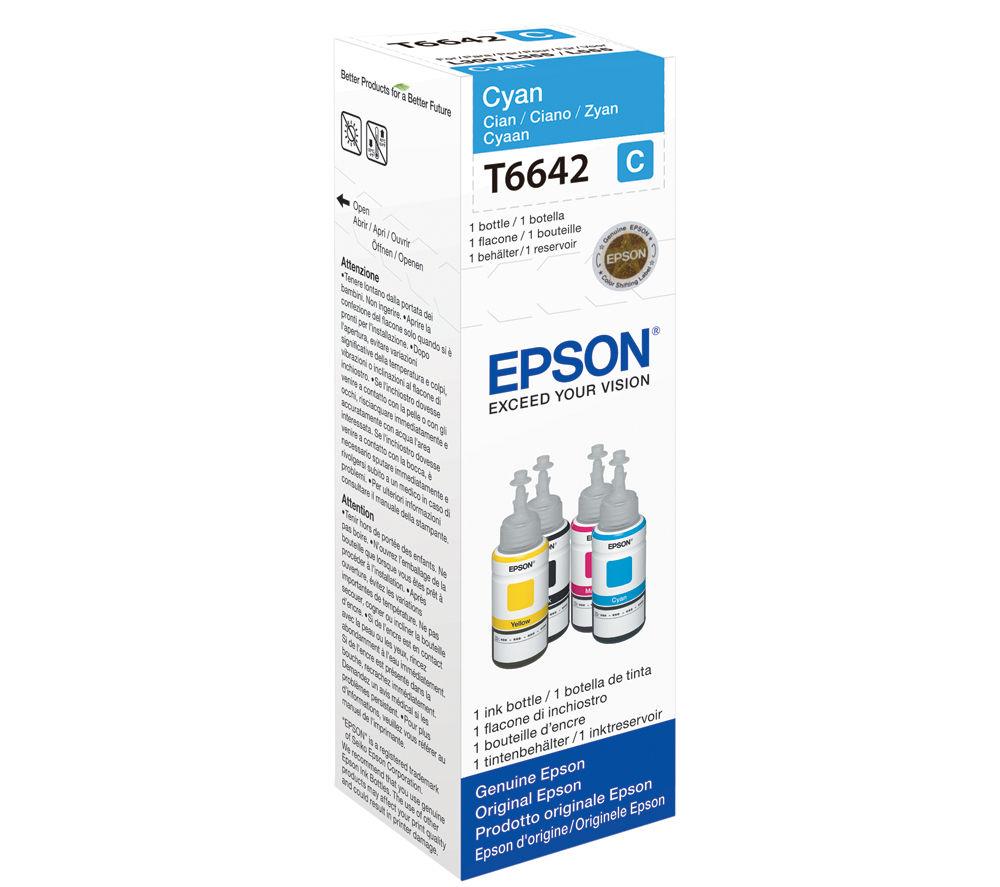 Epson T6642 Cyan Ecotank Ink Bottle 70 Ml Cyan