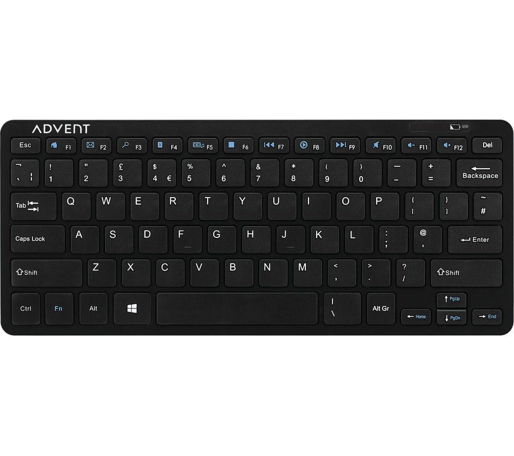 ADVENT AKBMM15 Wireless Keyboard, Black