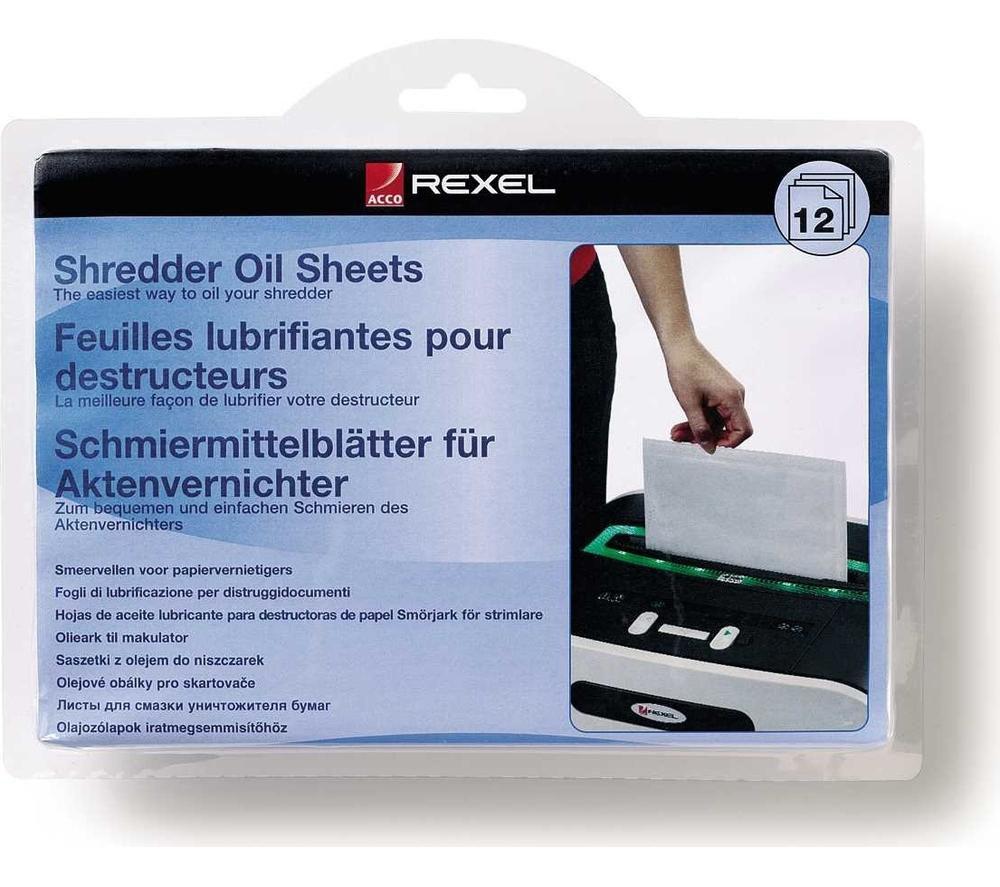 REXEL Shredder Oil A5 Sheets - Pack of 12