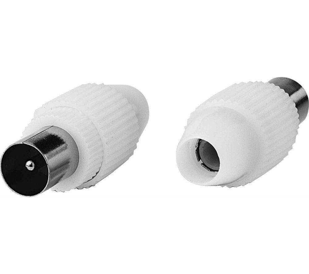ESSENTIALS CAERPL15 Male Aerial Plugs, White