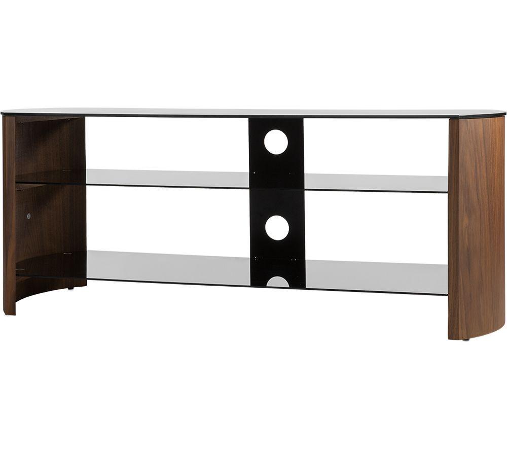 SANDSTROM S1250CW15 1250 mm TV Stand for up to 55" TVs - Walnut & black image number 6 of 8
