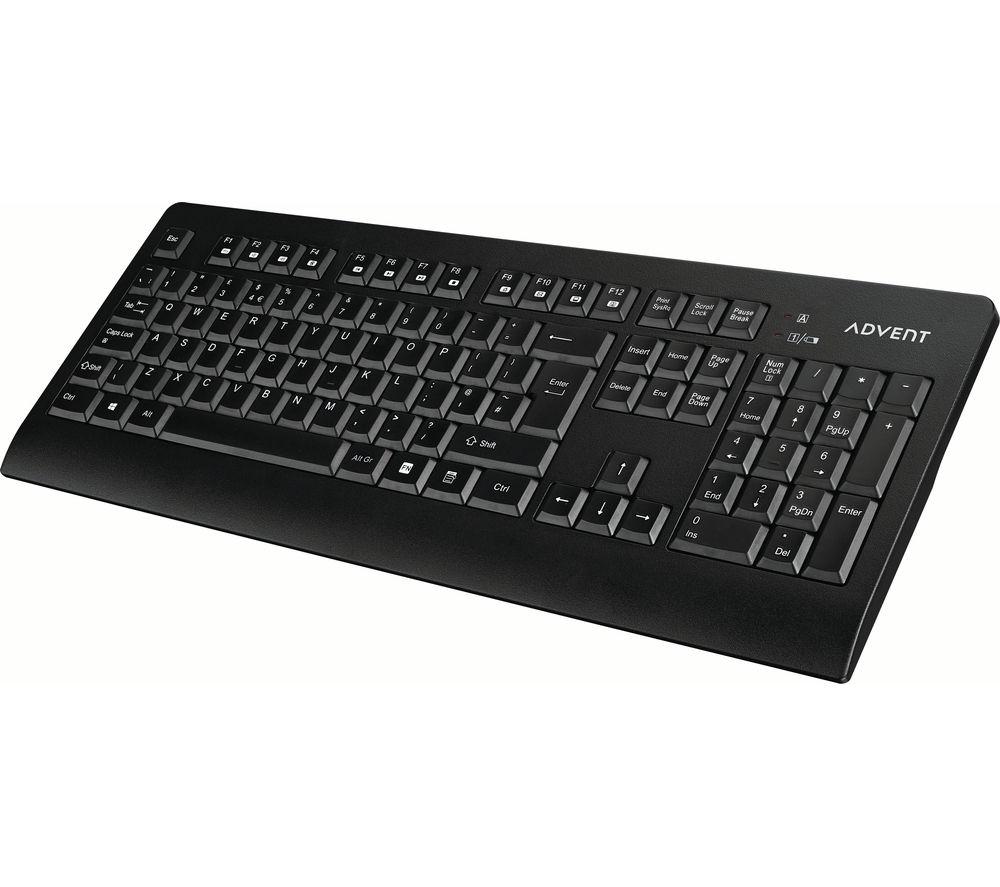 ADVENT AKBWL15 Wireless Keyboard, Black