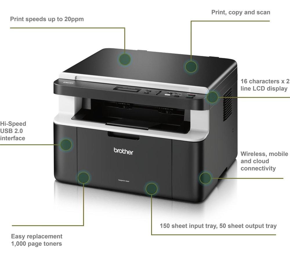 Brother DCP-1612W multifunction wi-fi laser printer • How to install