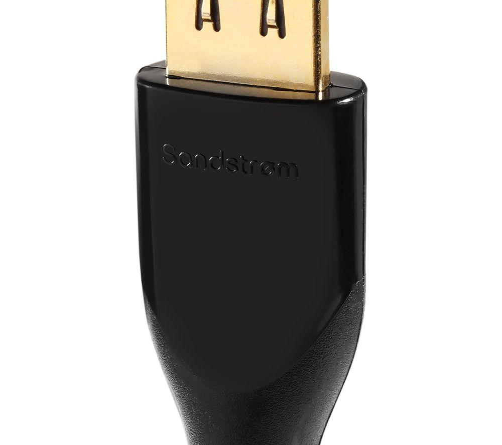 SANDSTROM Black Series S1HDM115 High Speed HDMI Cable with Ethernet - 1 m