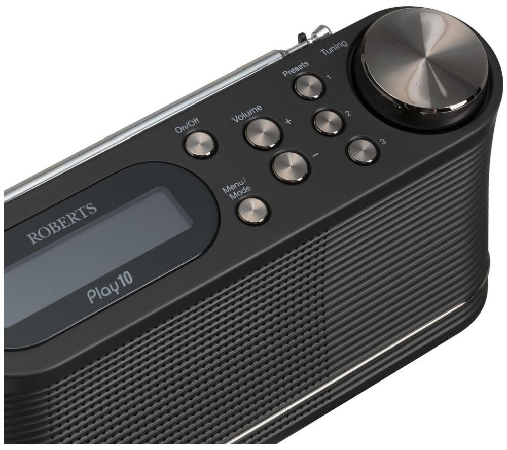 ROBERTS PLAY10 Portable DAB+/FM Radio - Black image number 7 of 8