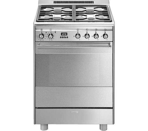 SMEG SUK61PX8 60 cm Dual Fuel Cooker - Stainless Steel image number 0