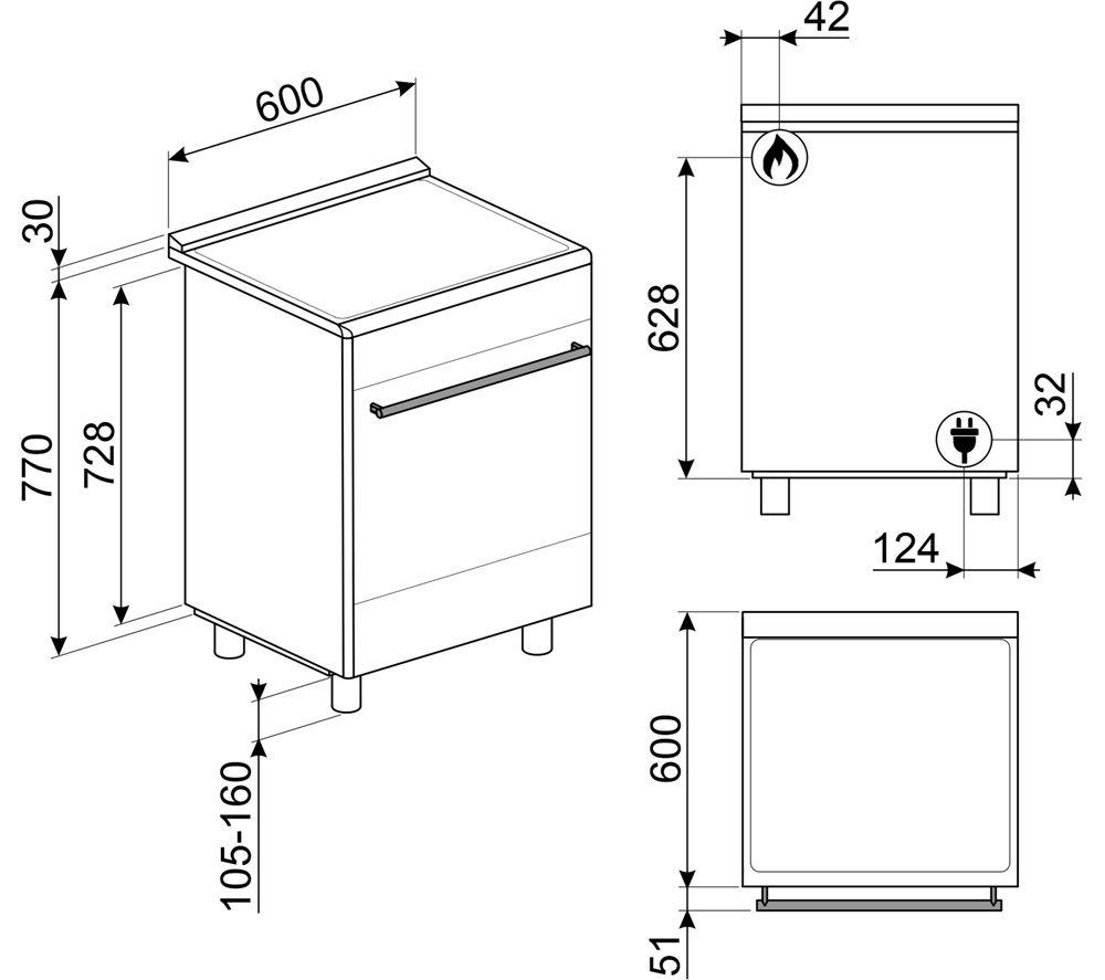 SMEG SUK61PX8 60 cm Dual Fuel Pyrolytic Cooker - Stainless Steel image number 2 of 11