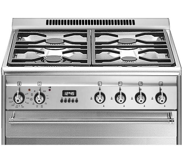 SMEG SUK61PX8 60 cm Dual Fuel Cooker - Stainless Steel image number 8