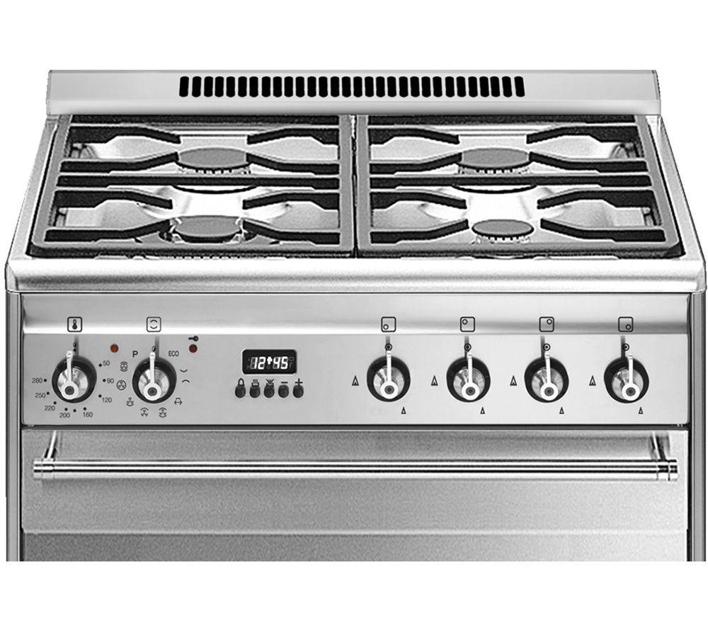 SMEG SUK61PX8 60 cm Dual Fuel Pyrolytic Cooker - Stainless Steel image number 9 of 11