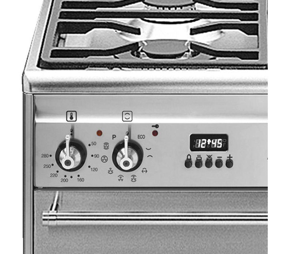 SMEG SUK61PX8 60 cm Dual Fuel Pyrolytic Cooker - Stainless Steel image number 10 of 11