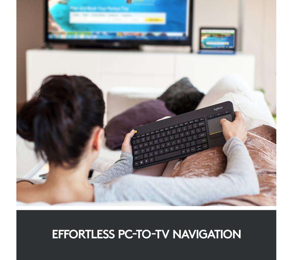 Buy LOGITECH K400 Plus Wireless Keyboard Dark Grey Currys