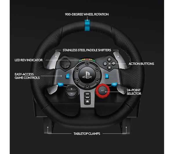 LOGITECH Driving Force G29 PlayStation & PC Racing Wheel & Pedals image number 9