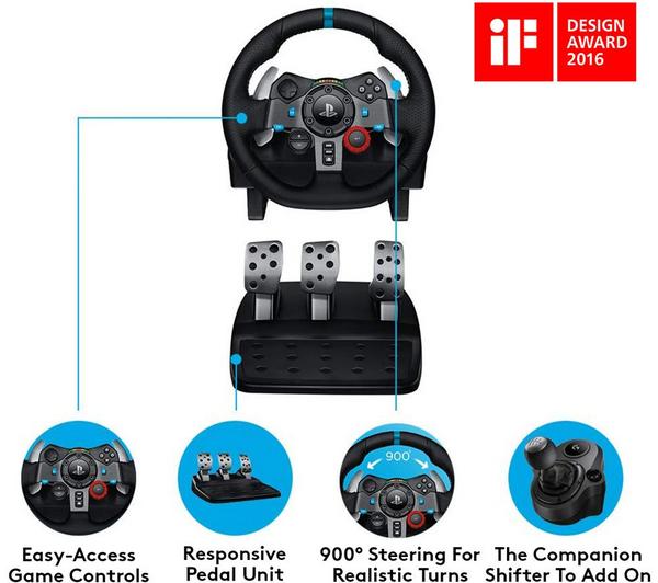 LOGITECH Driving Force G29 PlayStation & PC Racing Wheel & Pedals image number 4