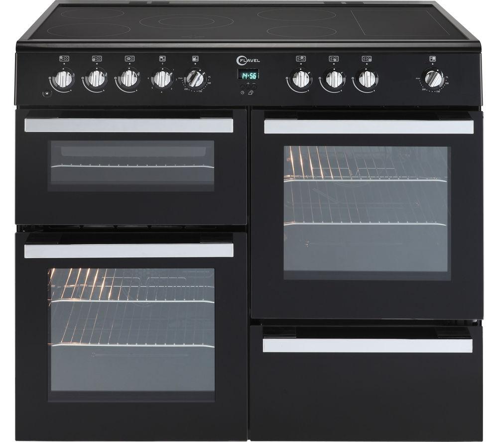 FLAVEL Milano 100 MLN10CRK Electric Range Cooker - Black & Chrome, Black