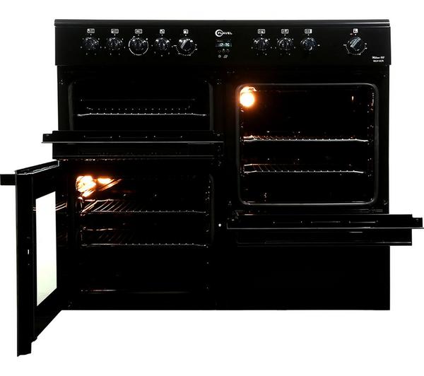 FLAVEL Milano 100 MLN10CRK Electric Range Cooker - Black & Chrome image number 5