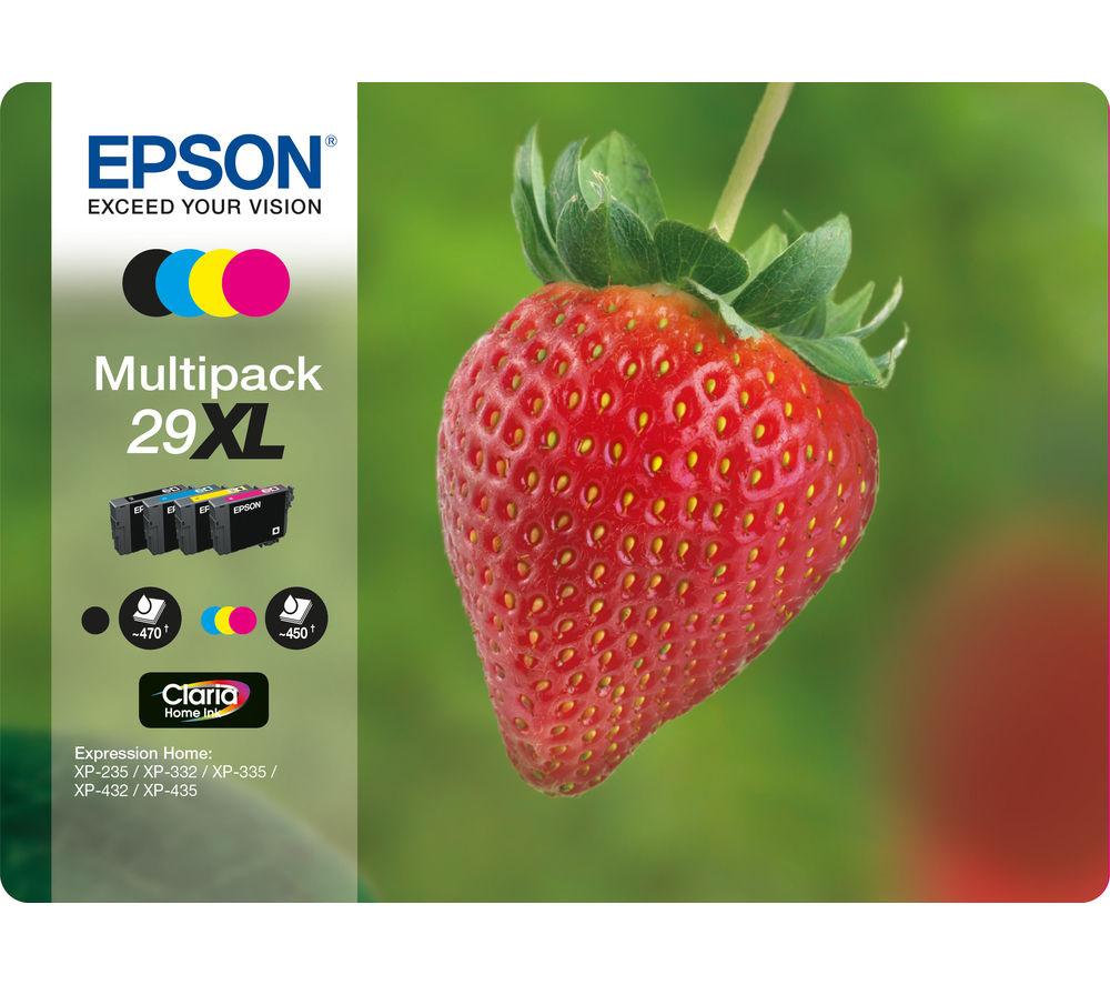 EPSON Strawberry 29 XL Cyan, Magenta, Yellow & Black Ink Cartridges - Multipack, Black & Tri-colour