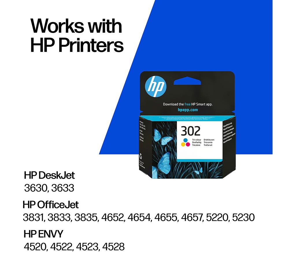 HP 302 Original Tri-colour Ink Cartridge image number 2 of 14