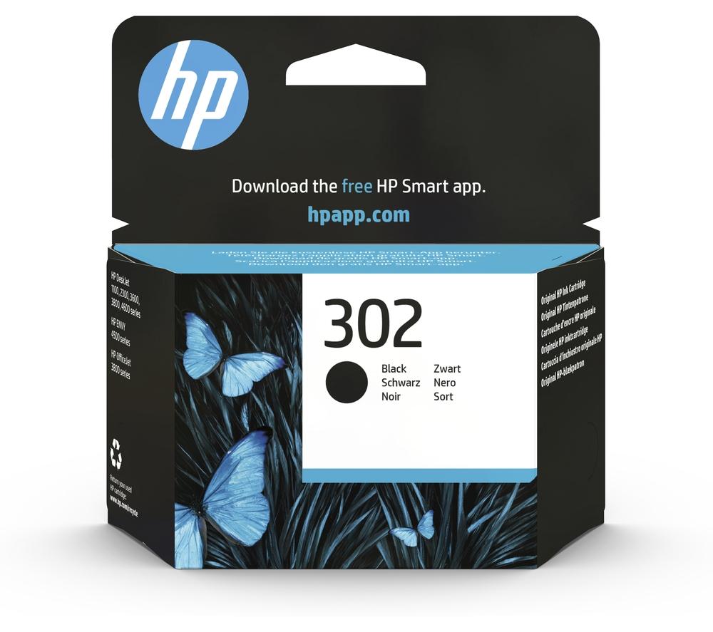 HP 302 Black Ink Cartridge, Black