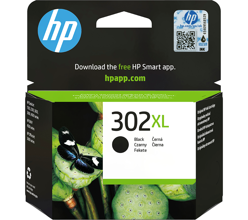 HP 302XL Black Ink Cartridge, Black