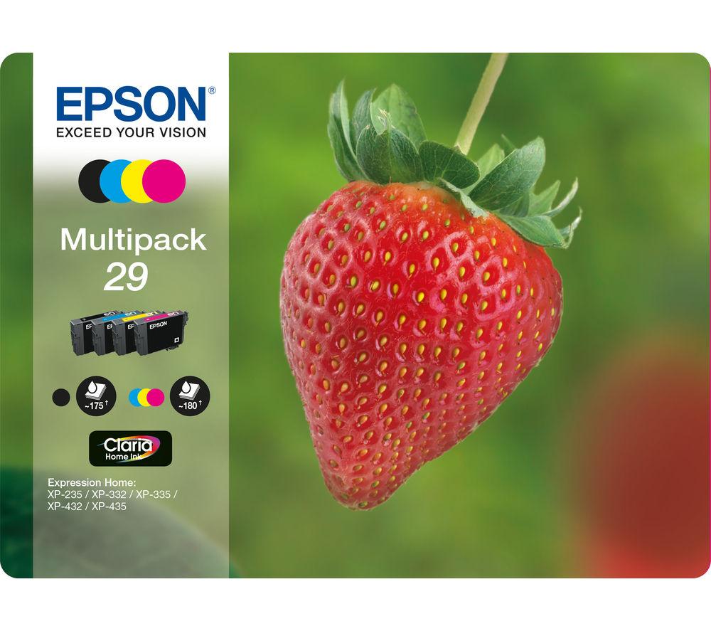 EPSON Strawberry 29 Cyan, Magenta, Yellow & Black Ink Cartridges - Multipack, Black & Tri-colour